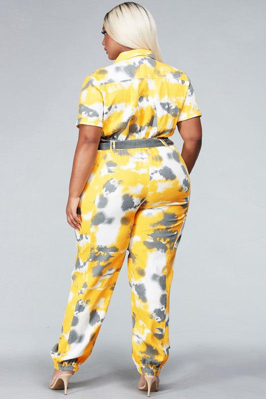Yellow Utility Jumpsuit