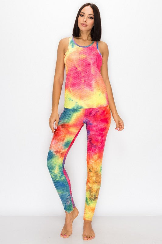 Rainbow -3 Pc Bubble Texture Legging Set