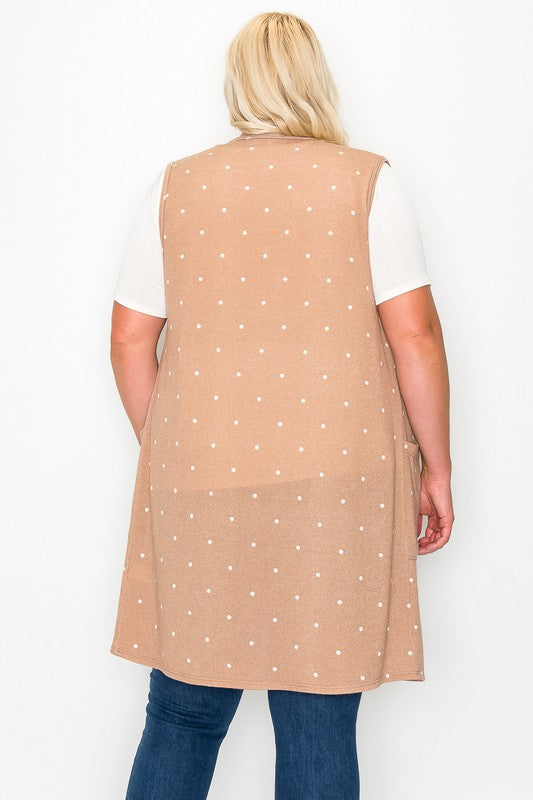 Brown Polka Dot Vest