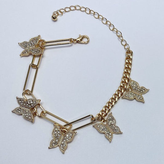 Butterfly Chain  Bracelet