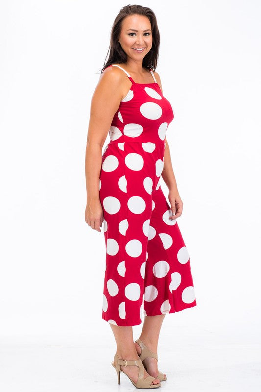 Red Dotted Jumpsuit