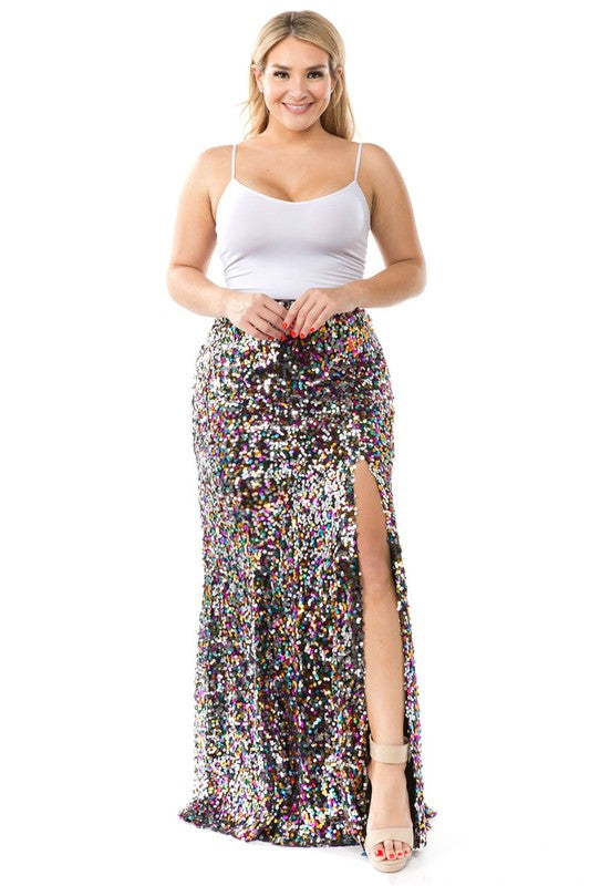 Sequin Maxi Skirt