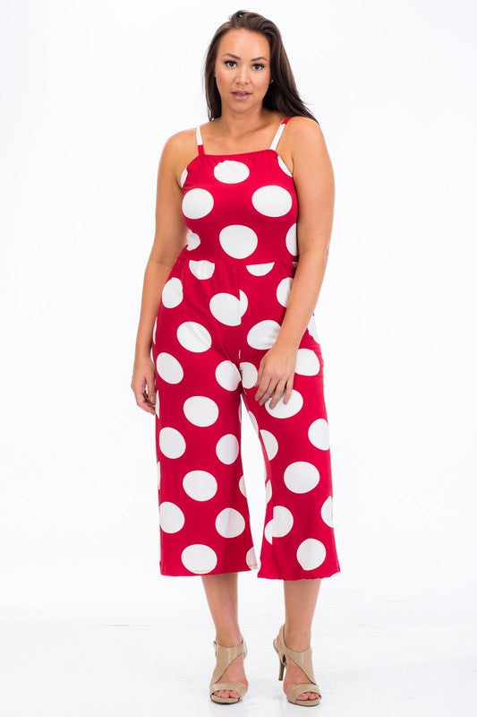 Red Dotted Jumpsuit